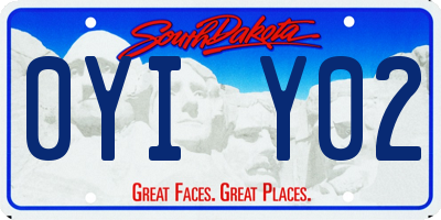 SD license plate 0YIY02