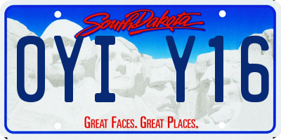 SD license plate 0YIY16