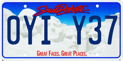 SD license plate 0YIY37