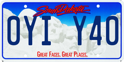 SD license plate 0YIY40