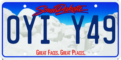 SD license plate 0YIY49