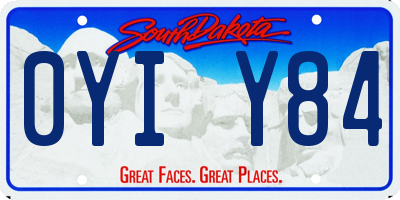 SD license plate 0YIY84