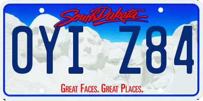 SD license plate 0YIZ84