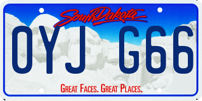 SD license plate 0YJG66
