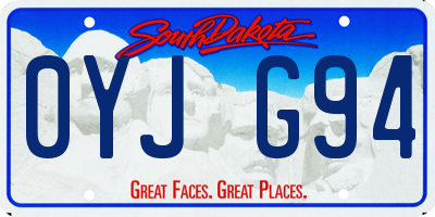 SD license plate 0YJG94