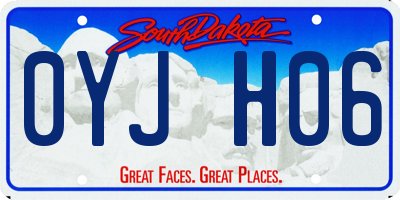 SD license plate 0YJH06