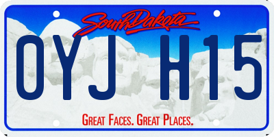 SD license plate 0YJH15