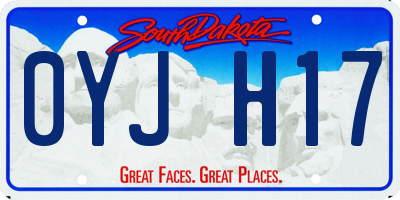 SD license plate 0YJH17