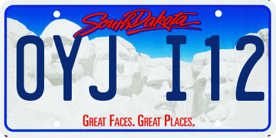 SD license plate 0YJI12