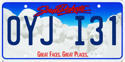 SD license plate 0YJI31