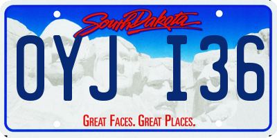 SD license plate 0YJI36