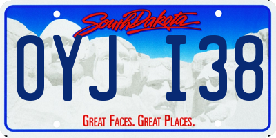 SD license plate 0YJI38
