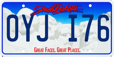 SD license plate 0YJI76