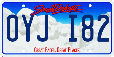 SD license plate 0YJI82