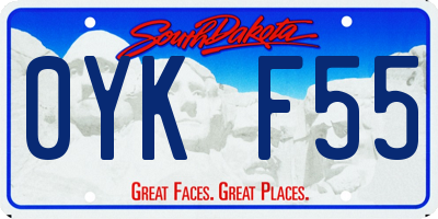 SD license plate 0YKF55