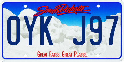 SD license plate 0YKJ97