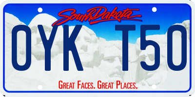 SD license plate 0YKT50