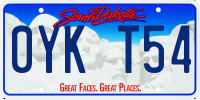 SD license plate 0YKT54