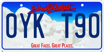 SD license plate 0YKT90