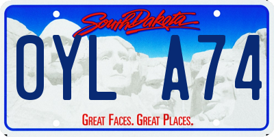 SD license plate 0YLA74