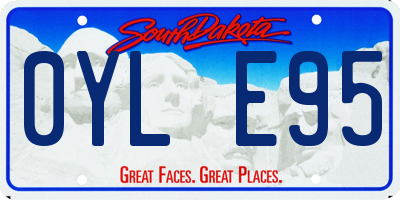 SD license plate 0YLE95