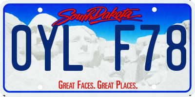 SD license plate 0YLF78