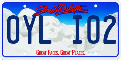 SD license plate 0YLI02