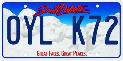 SD license plate 0YLK72
