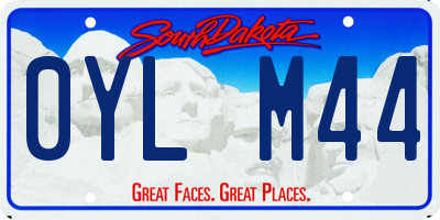 SD license plate 0YLM44