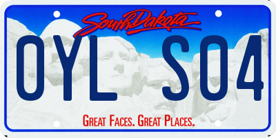 SD license plate 0YLS04