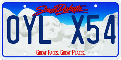 SD license plate 0YLX54