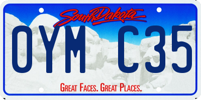 SD license plate 0YMC35
