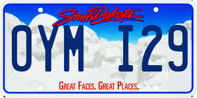 SD license plate 0YMI29