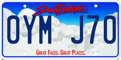 SD license plate 0YMJ70