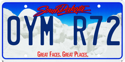 SD license plate 0YMR72