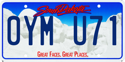 SD license plate 0YMU71