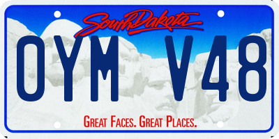 SD license plate 0YMV48