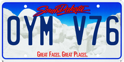 SD license plate 0YMV76
