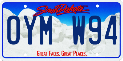SD license plate 0YMW94