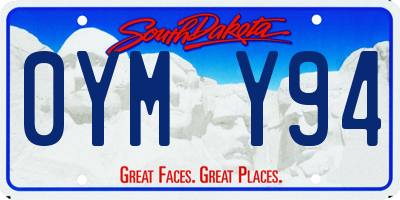 SD license plate 0YMY94