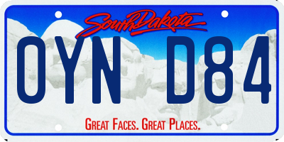 SD license plate 0YND84