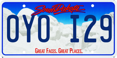 SD license plate 0YOI29
