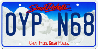 SD license plate 0YPN68