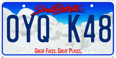 SD license plate 0YQK48