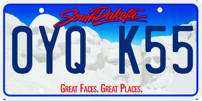 SD license plate 0YQK55