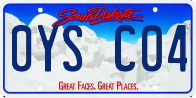 SD license plate 0YSC04