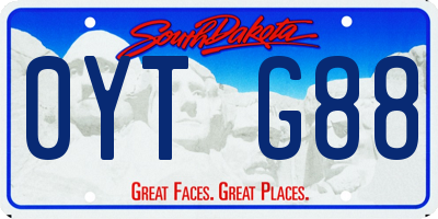 SD license plate 0YTG88