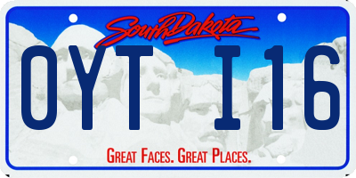 SD license plate 0YTI16