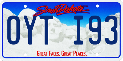 SD license plate 0YTI93