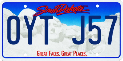 SD license plate 0YTJ57